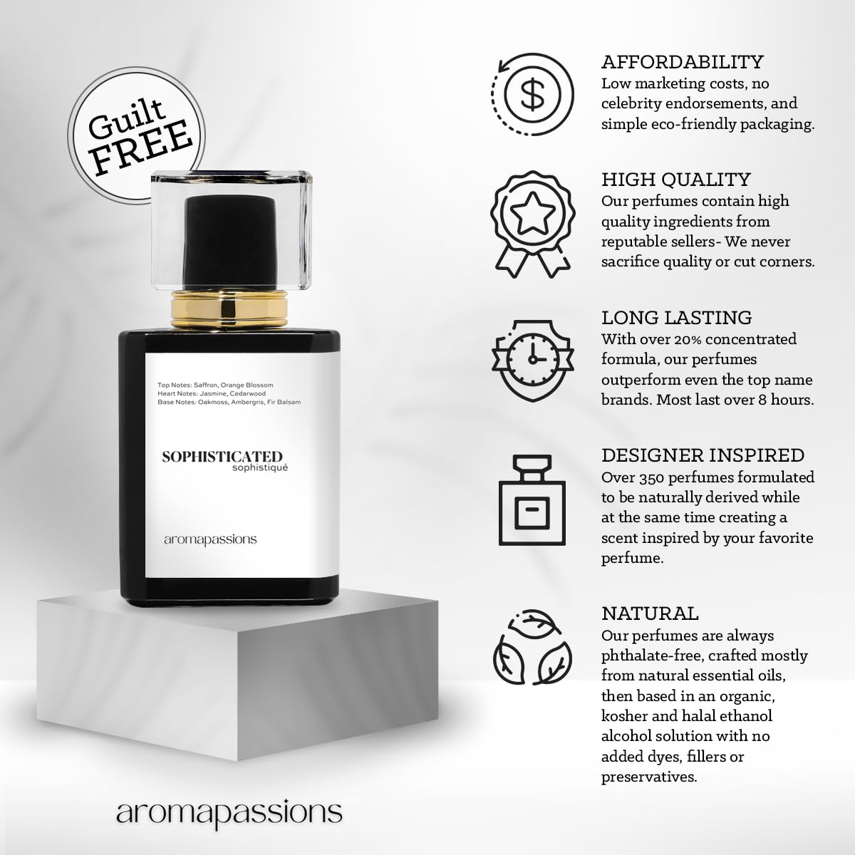 aromapassions SOPHISTICATED | Baccarat RGE 540 Inspired Extrait de Parfum for Men & Women
