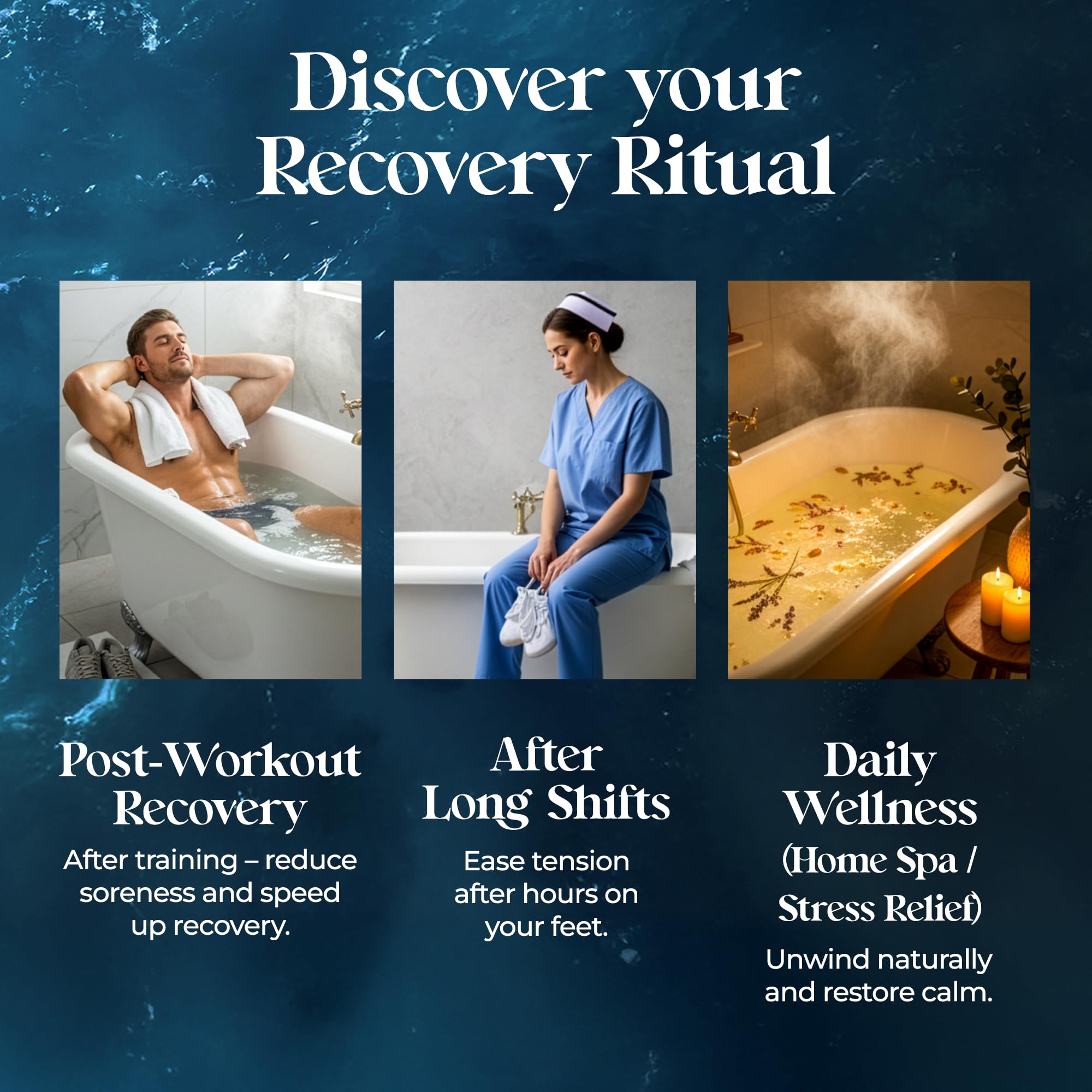 Aromasong Muscle Recovery Bath Soak – Dead Sea Salt, OptiMSM & Magnesium Flakes | Made in USA