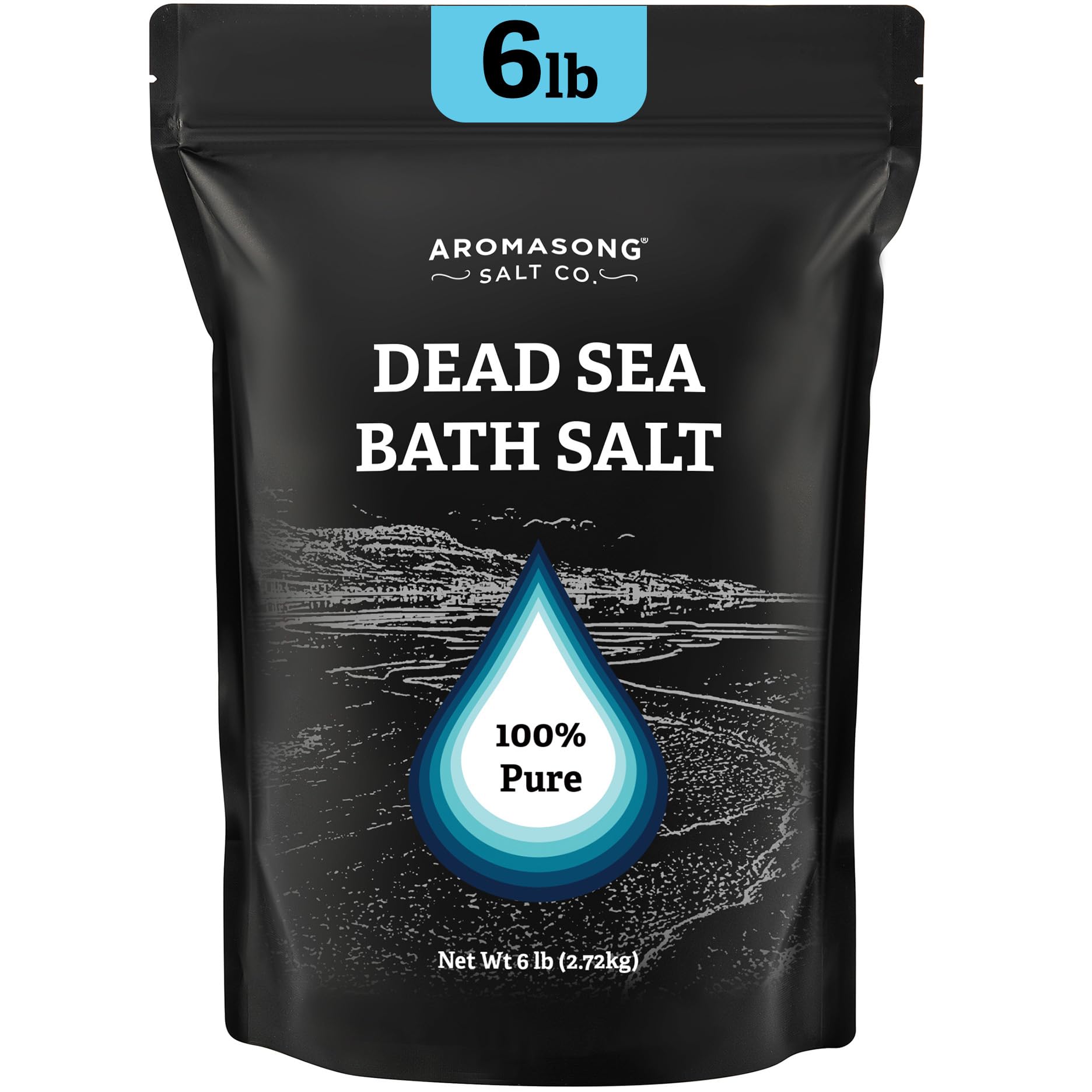 Aromasong Dead Sea Salt Bath Soak 6 Lbs – 100% Pure Minerals for Relaxation