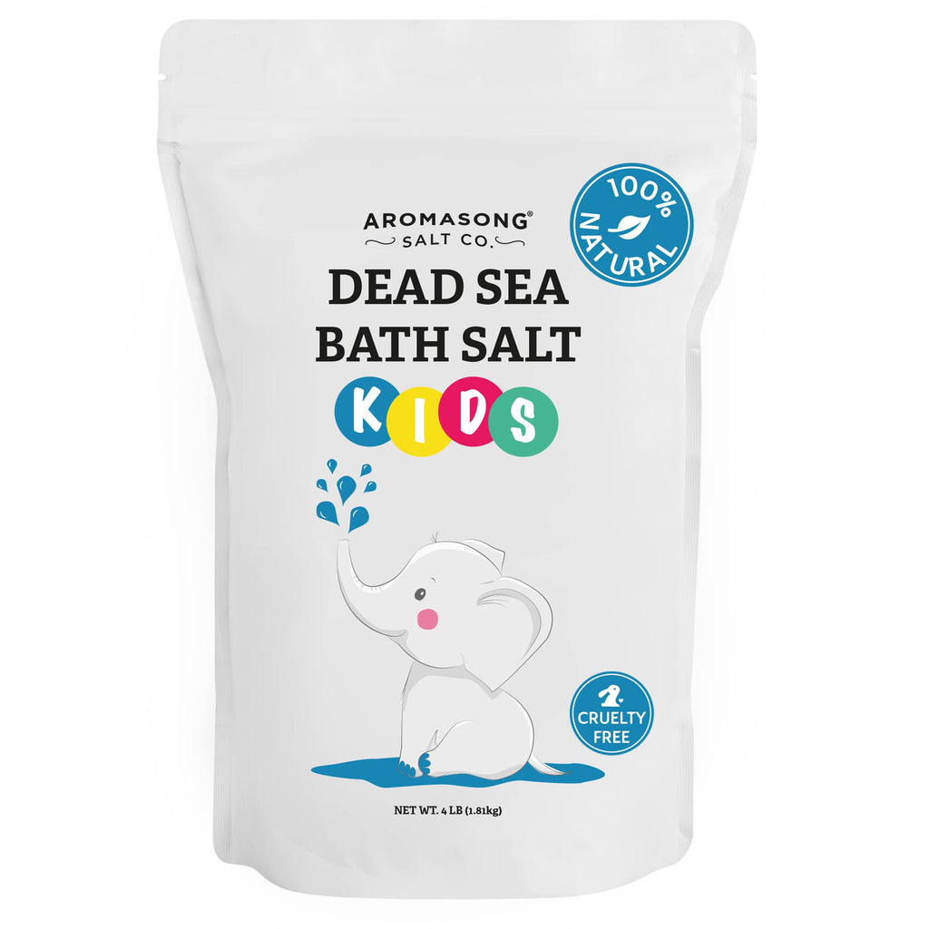 Aromasong Dead Sea Salt for Kids Bath Soak – 4 Lbs Fine Grain, 100% Pure & Natural