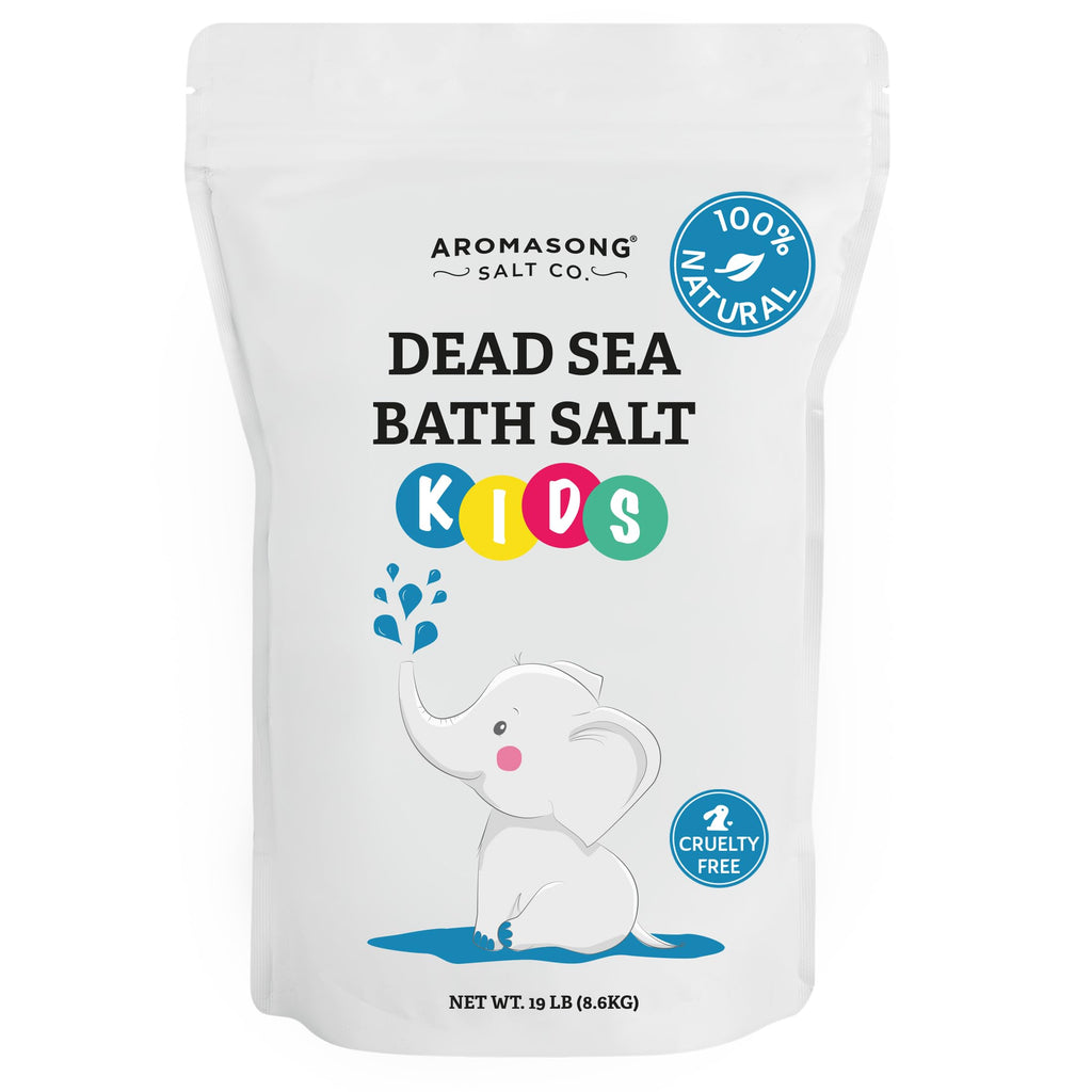 Aromasong Dead Sea Salt for Kids Bath Soak – 19 Lbs Bulk, Fine Grain, 100% Pure & Natural