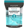 Aromasong Magnesium Flakes for Bath – Dead Sea Mineral Bath Salt, 4 lb Resealable Pack