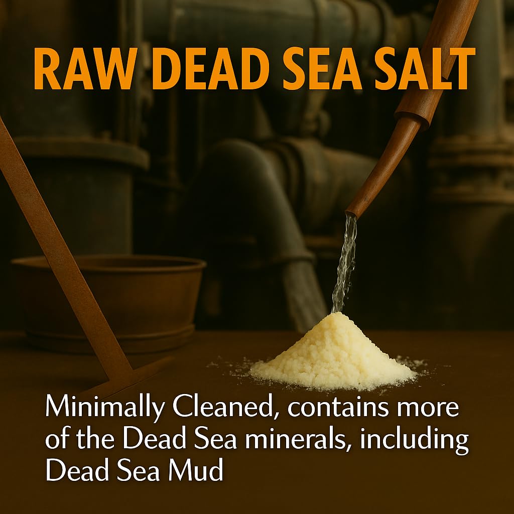 Aromasong Raw Dead Sea Bath Salt – 19 lb Bulk with Dead Sea Mud