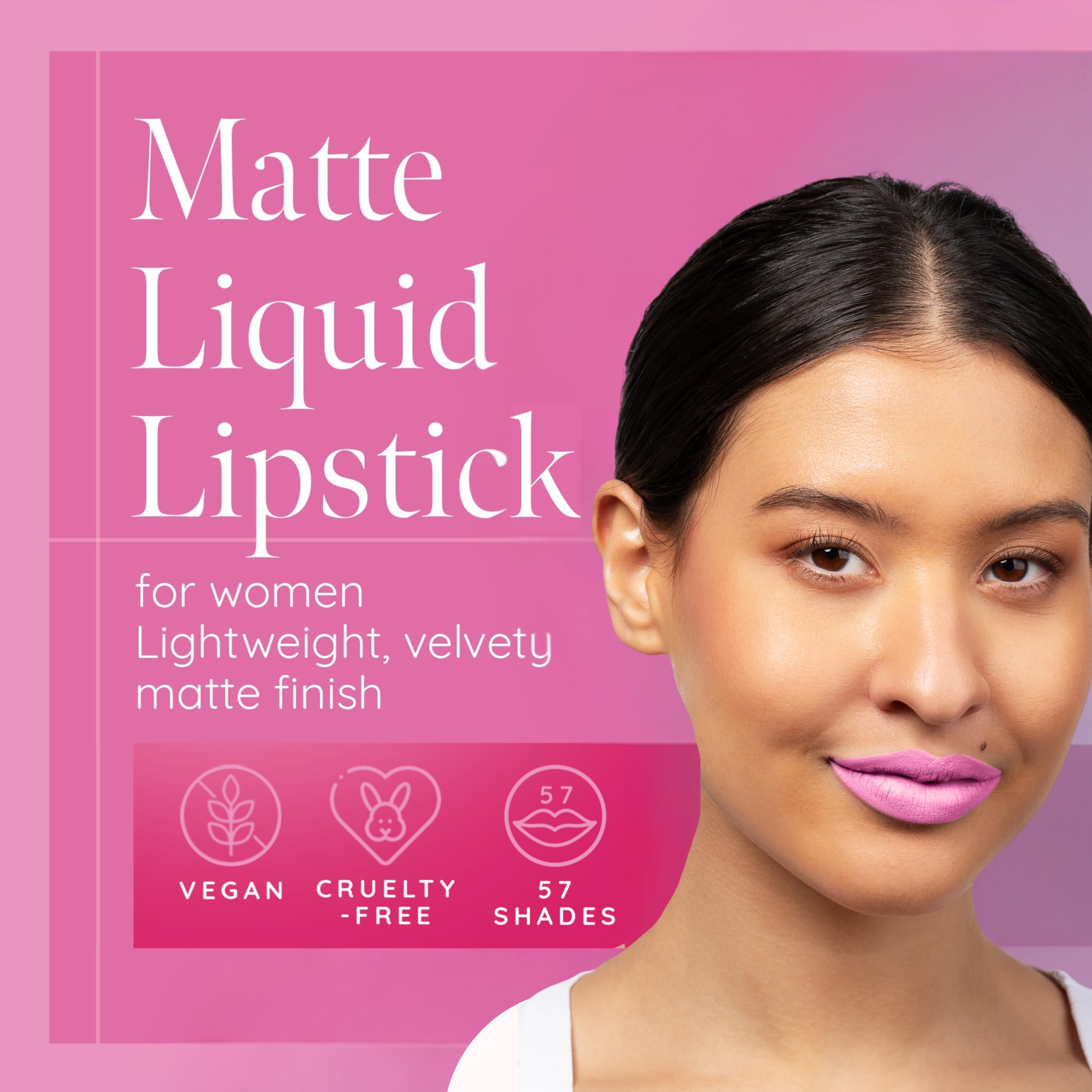Aromi Baby Pink Matte Liquid Lipstick – Velvety Matte, Long-Lasting, Vegan
