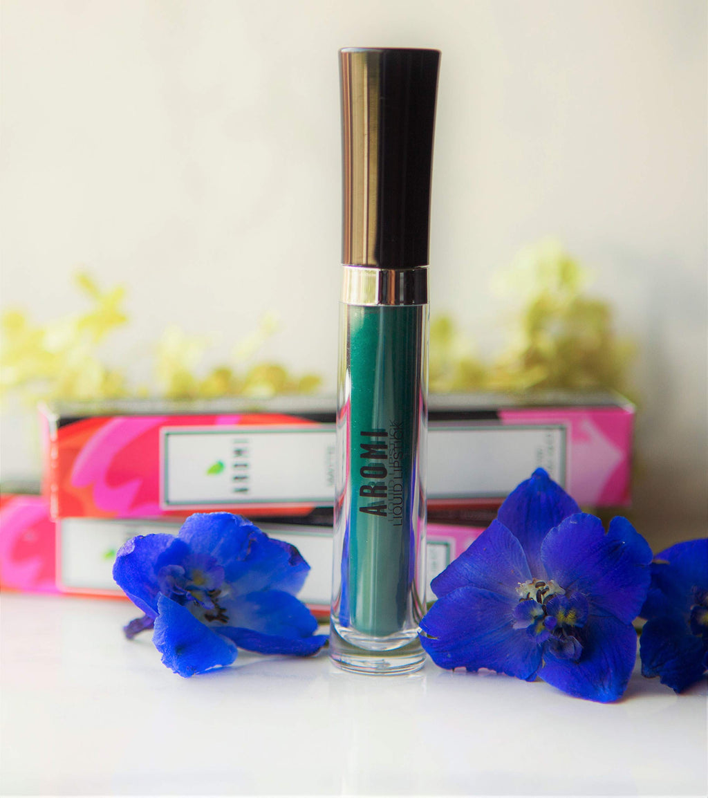 Aromi Emerald Green Matte Liquid Lipstick | Long-Lasting, Vegan & Cruelty-Free
