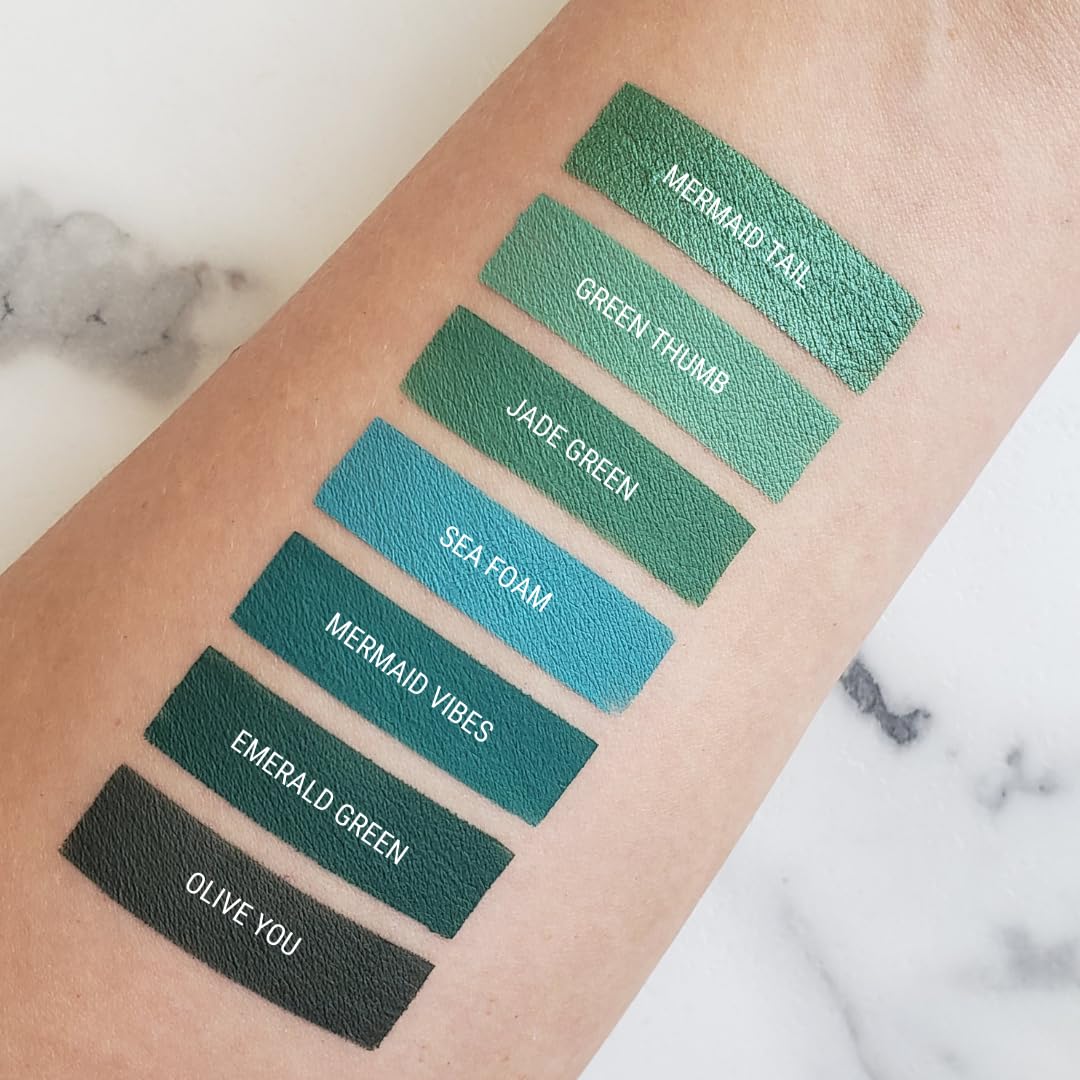 Aromi Green Metallic Liquid Lipstick | Mermaid Tail – Vegan, Cruelty-Free, Long-Lasting, Handmade