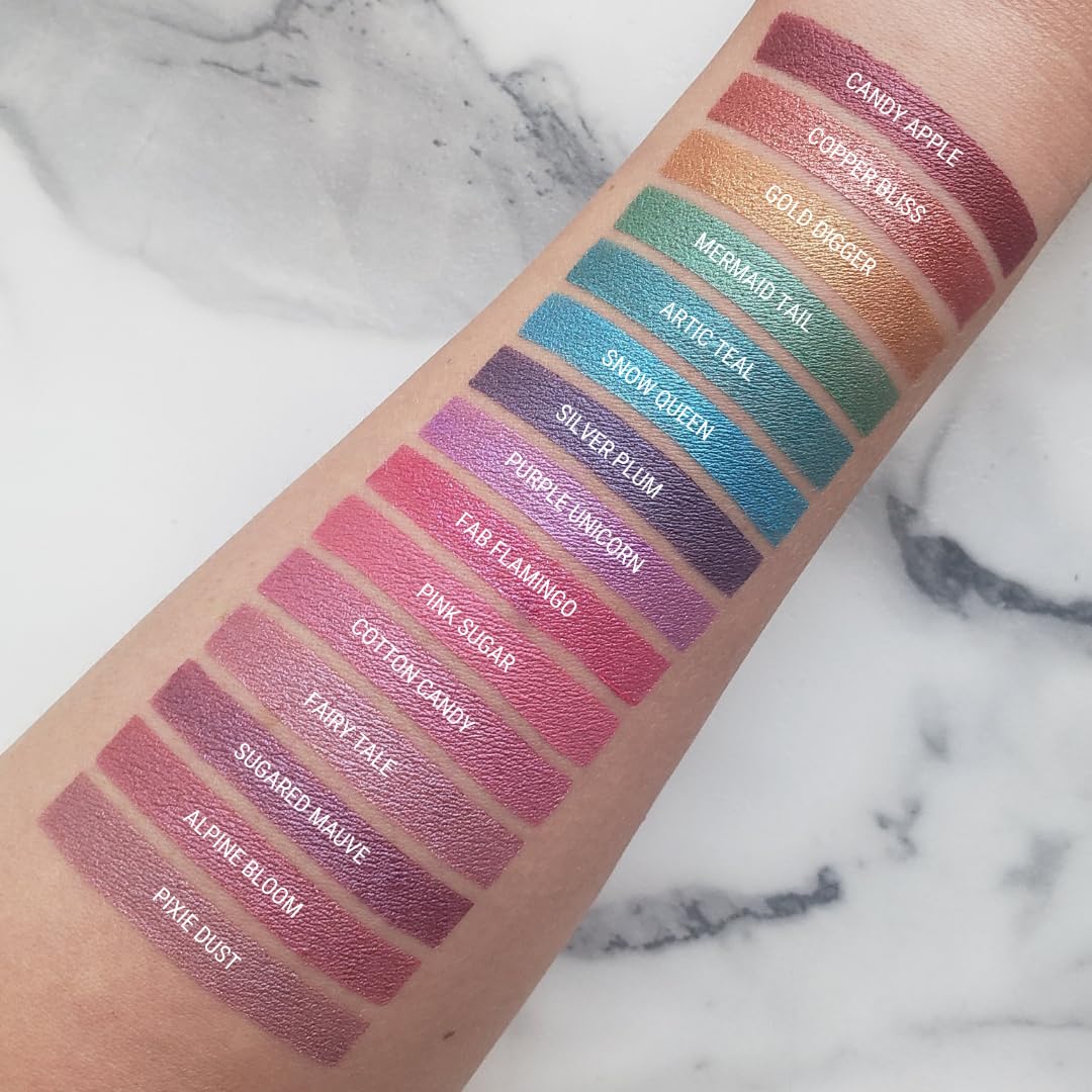 Aromi Metallic Liquid Lipstick – Pink Sugar | Long-Lasting, Transfer-Proof, Waterproof Lip Color (Paraben & Phthalate Free)