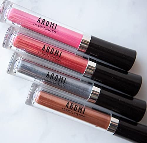 Aromi Metallic Liquid Lipstick – Pink Sugar | Long-Lasting, Transfer-Proof, Waterproof Lip Color (Paraben & Phthalate Free)