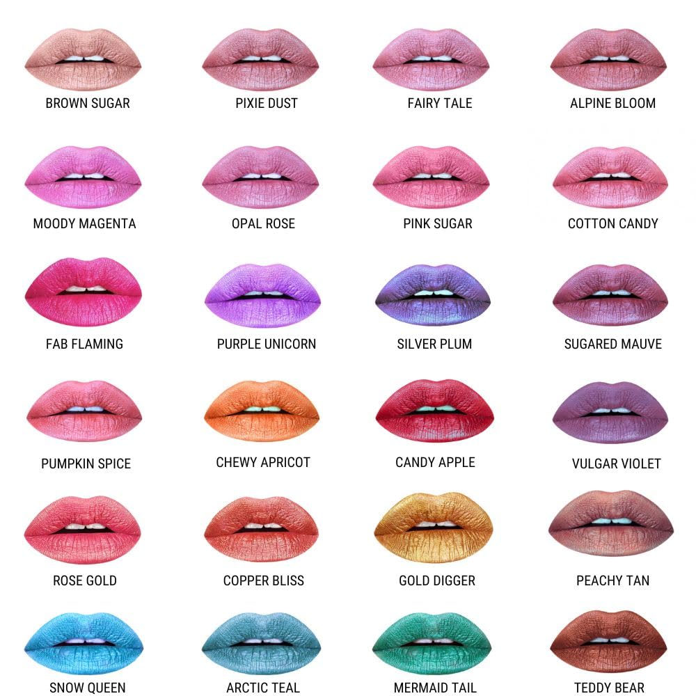 Aromi Metallic Liquid Lipstick – Pink Sugar | Long-Lasting, Transfer-Proof, Waterproof Lip Color (Paraben & Phthalate Free)