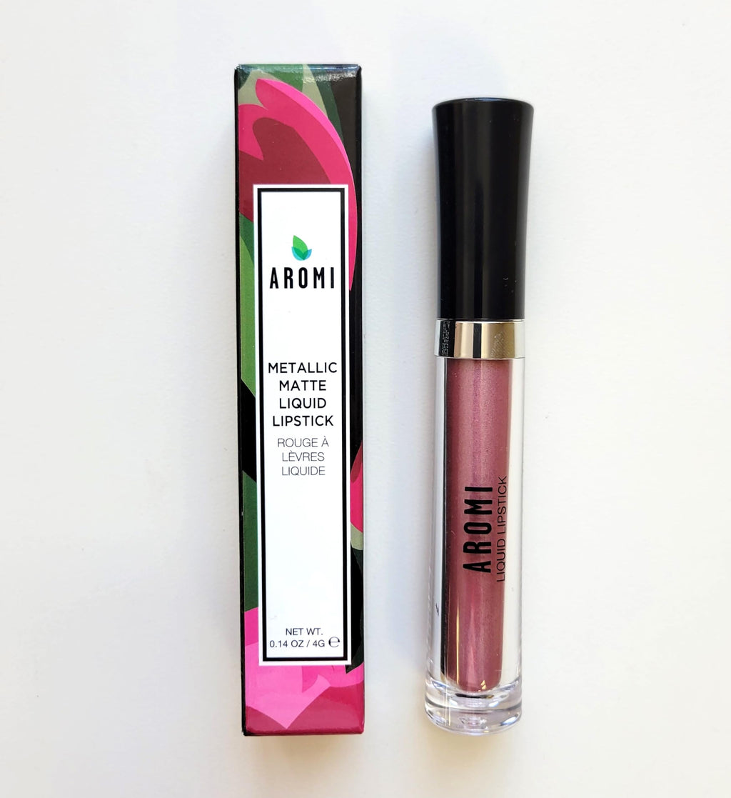 Aromi Dusty Rose Metallic Liquid Lipstick Alpine Bloom – Long-Lasting, Waterproof, Vegan & Cruelty-Free