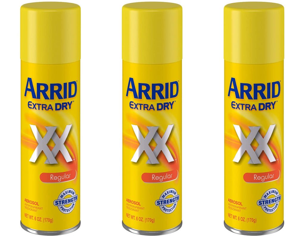 Arrid Extra Dry Antiperspirant Deodorant Spray Regular – Pack of 3 | All-Day Protection