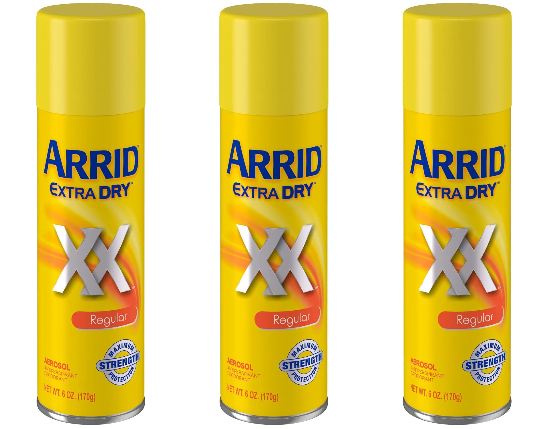 Arrid Extra Dry Antiperspirant Deodorant Spray Regular – Pack of 3 | All-Day Protection