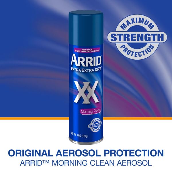 Arrid Morning Clean Aerosol Deodorant Antiperspirant 6 oz | 2 Pack