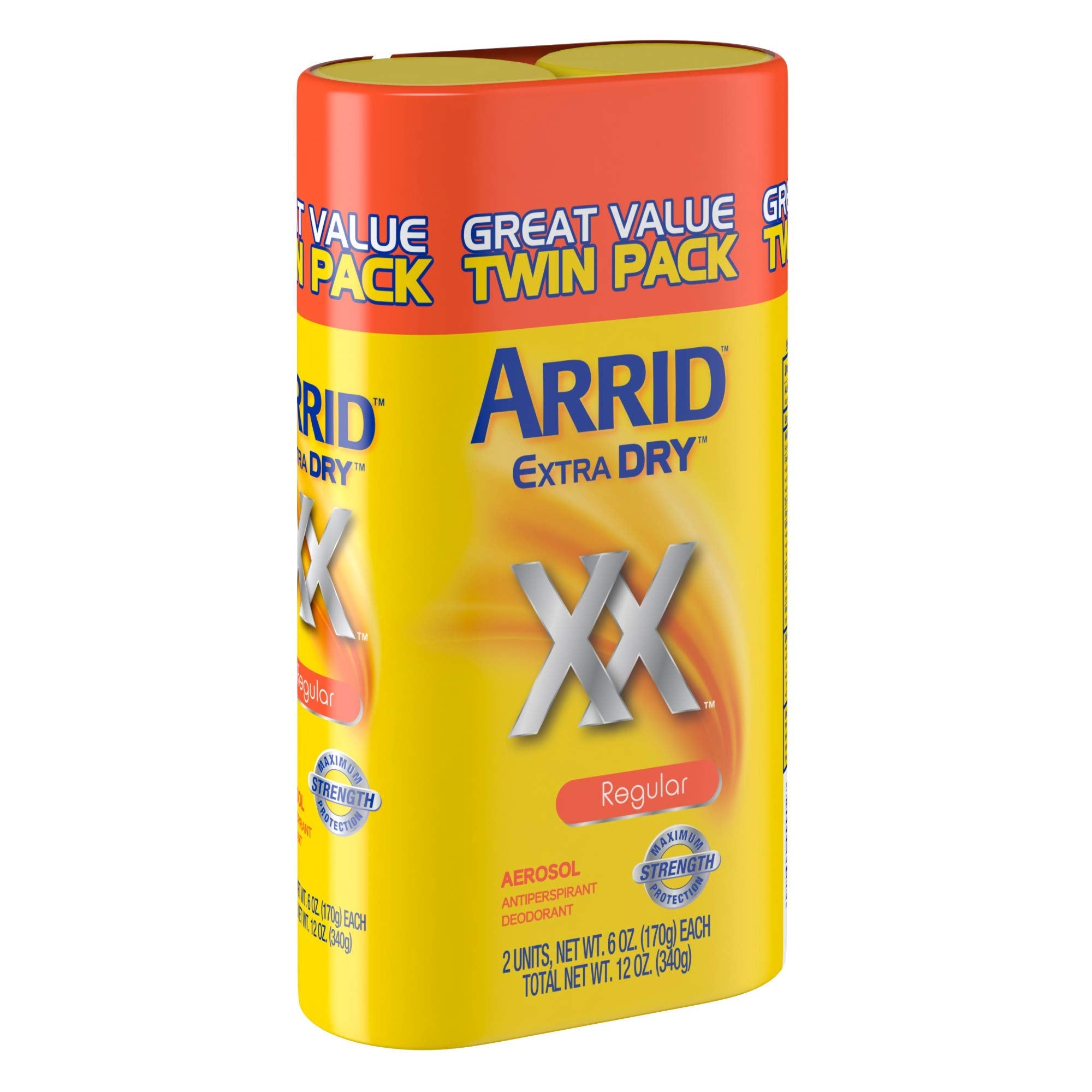 Arrid XX Extra Dry Antiperspirant Deodorant Twin Pack – 2 x 6 oz Cans