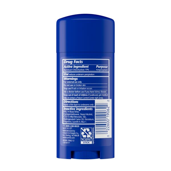 Arrid XX Extra Extra Dry Solid Antiperspirant Deodorant, Regular, 2.6 oz (Pack of 6)