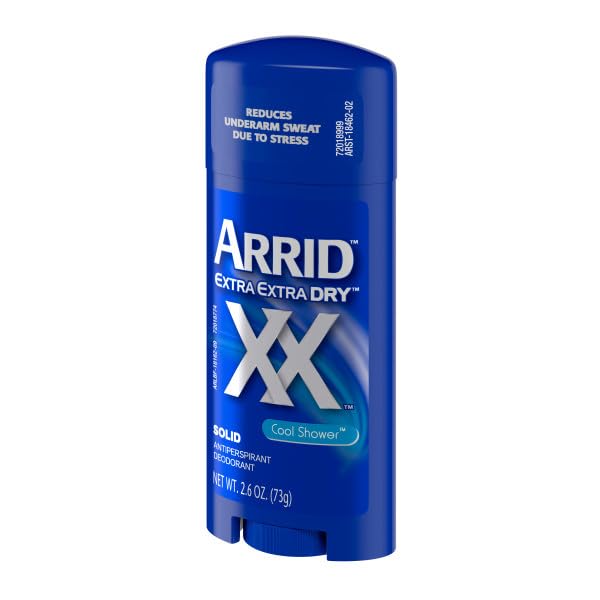 Arrid XX Extra Extra Dry Solid Antiperspirant Deodorant – Cool Shower (Pack of 3)