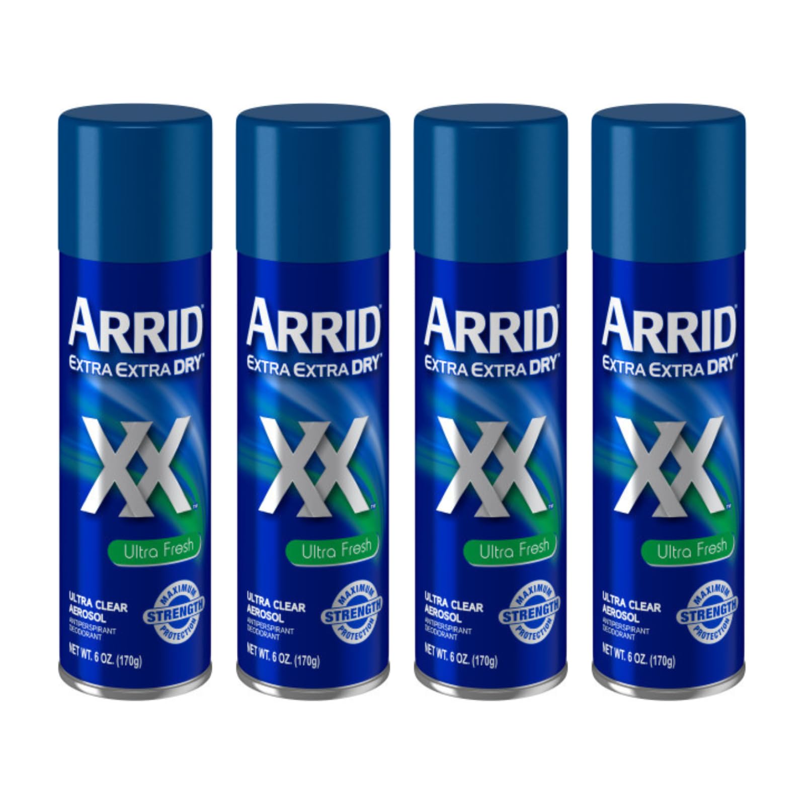 ARRID XX Ultra Clear Anti-Perspirant Deodorant Spray – Ultra Fresh, Pack of 4 (6 oz each)