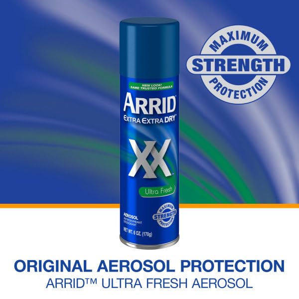 ARRID XX Ultra Clear Anti-Perspirant Deodorant Spray – Ultra Fresh, Pack of 4 (6 oz each)