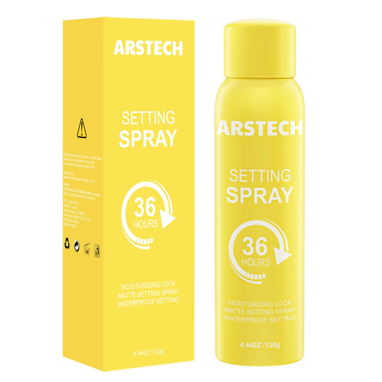 Arstech Setting Spray for Makeup – 36HR Wear, Vitamin C, Ultra-Fine Mist, Dewy Finish