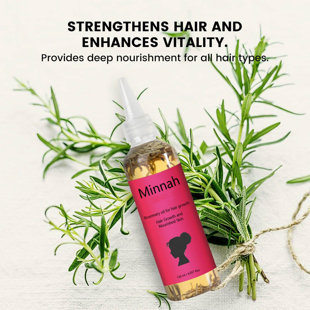 Minnah Hair Growth Oil - Extra Strength Rosemary + Fenugreek | ARSYCHLL