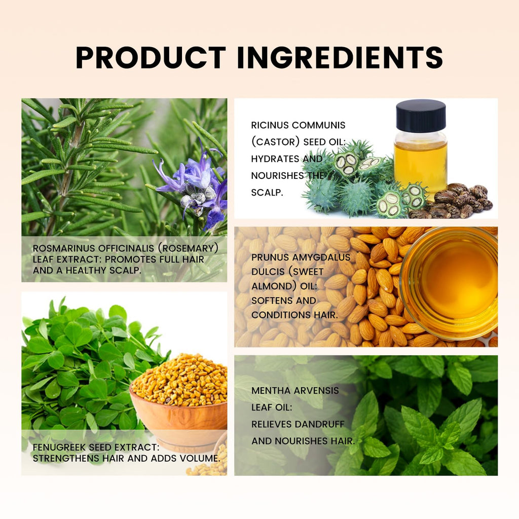 Minnah Hair Growth Oil - Extra Strength Rosemary + Fenugreek | ARSYCHLL