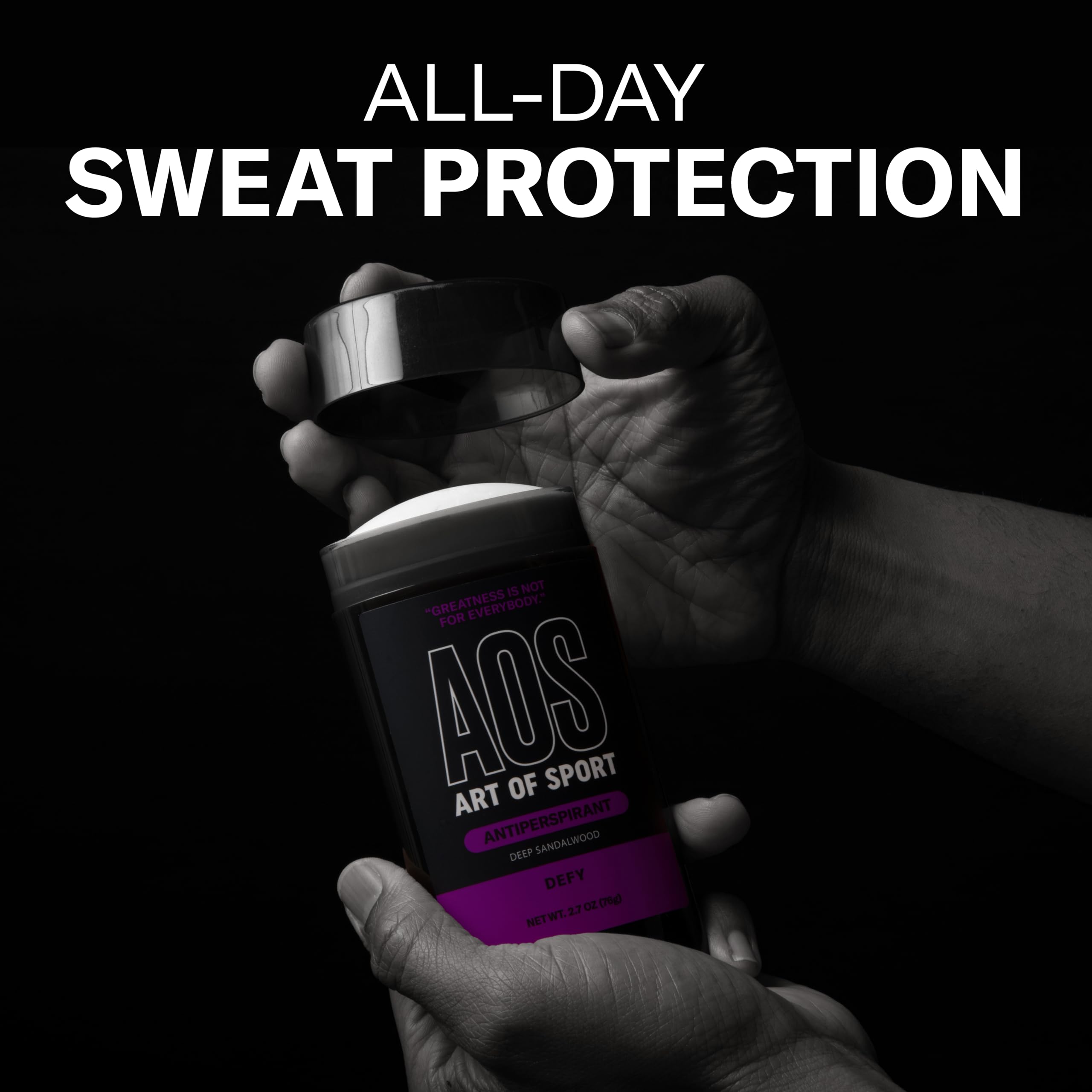Art of Sport Defy Sandalwood Antiperspirant for Athletes – 2 x 2.7 oz, Natural Botanicals