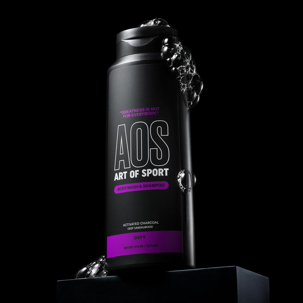Art of Sport Men's 2-in-1 Body Wash & Shampoo with Activated Charcoal – Defy Scent, Sandalwood | 16 fl oz (Pack of 2)