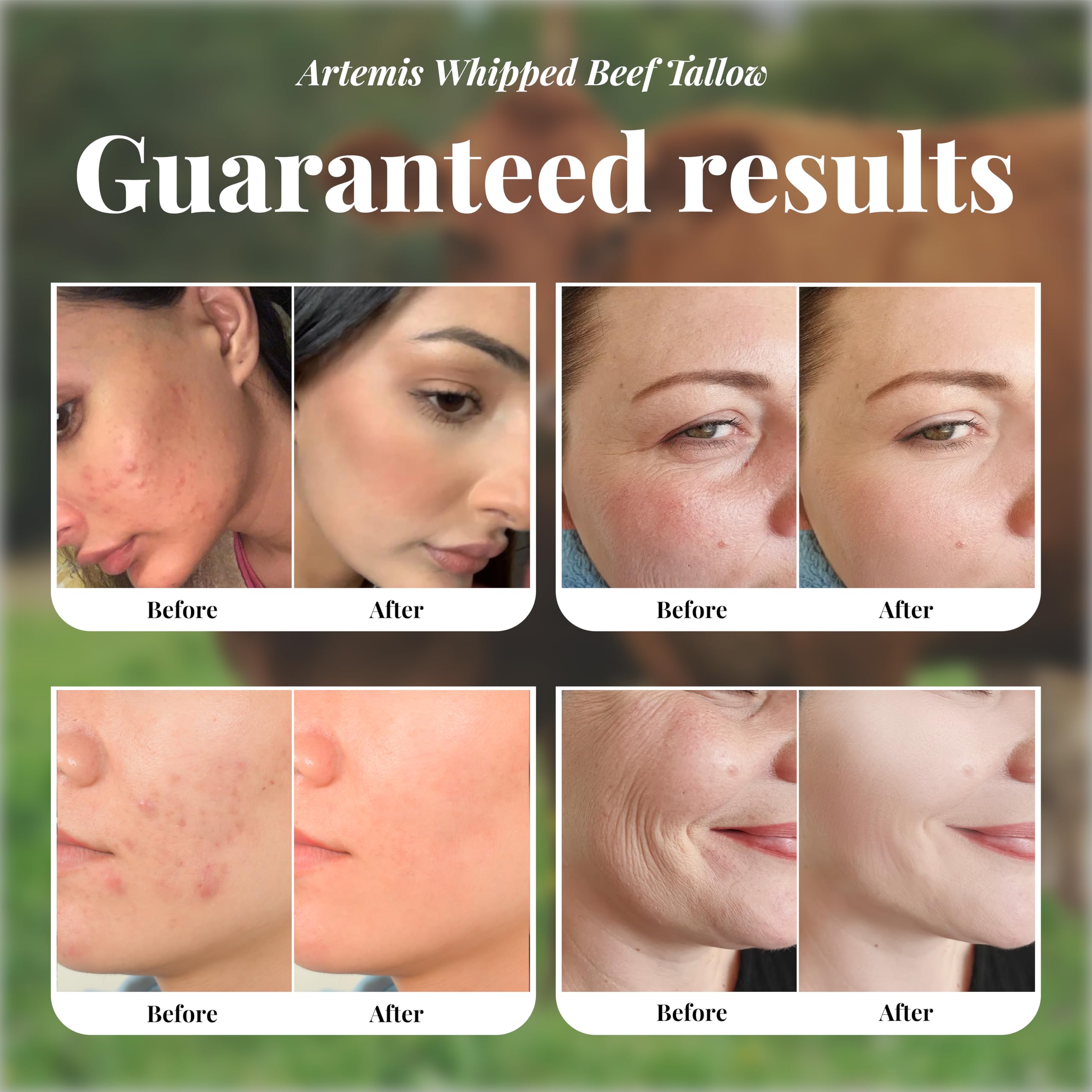 Artemis Beef Tallow Balm – Grass-Fed, All-Natural Moisturizer for Face & Body (6 oz)