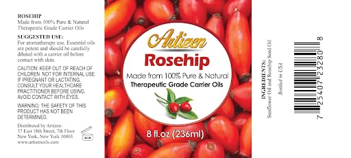 Artizen 8oz Rosehip Oil – Pure Cold-Pressed Skin Nourishment