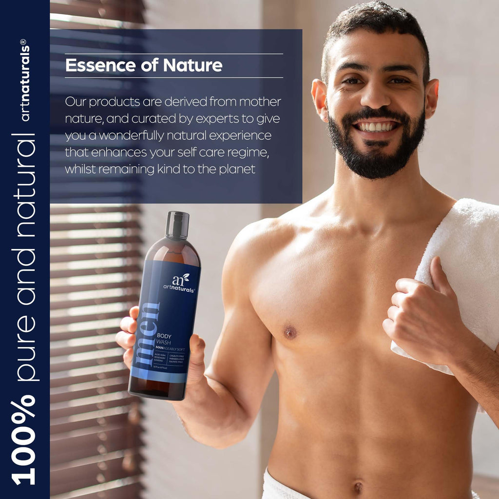 ArtNaturals Men’s Fresh Body Wash – Deep Cleanse, Refreshing Sandalwood Scent, 16 oz