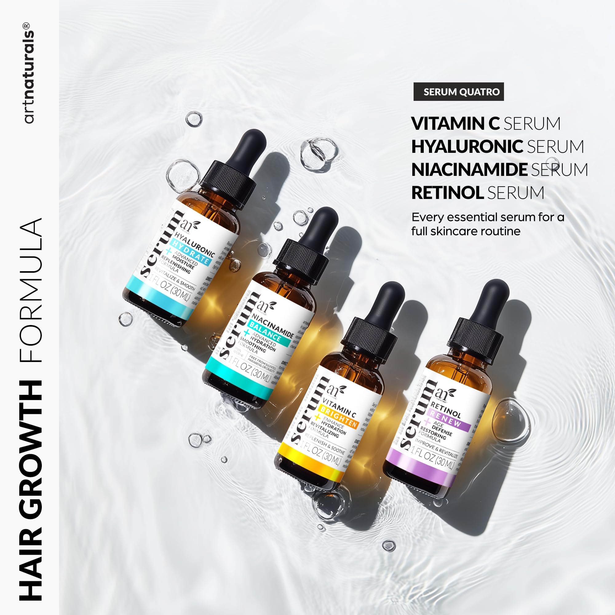 Artnaturals Vitamin C Serum Set – 4-Piece Anti-Aging, Brightening & Hydration