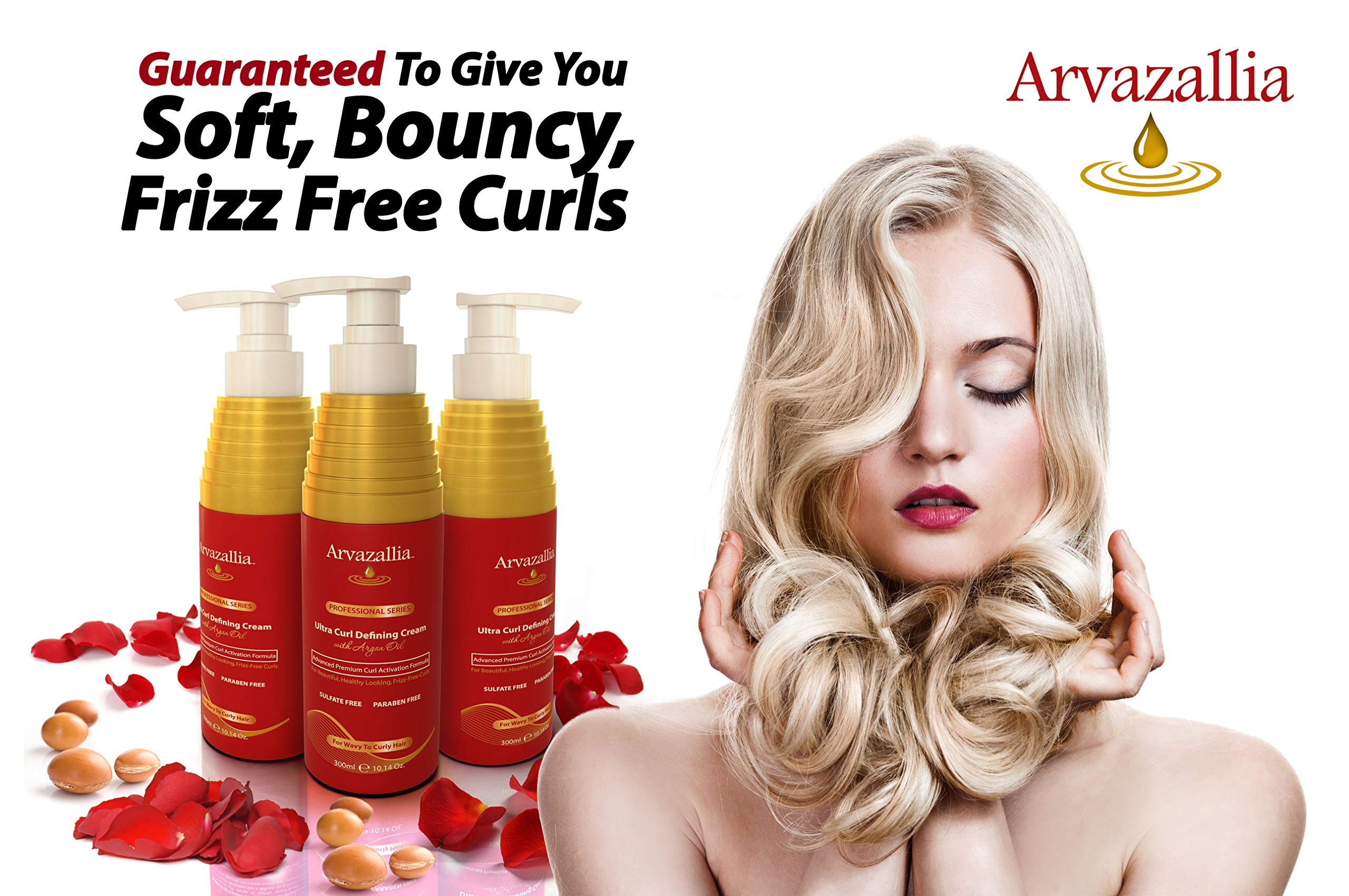 Arvazallia Ultra Curl Defining Cream with Argan Oil for Wavy & Curly Hair