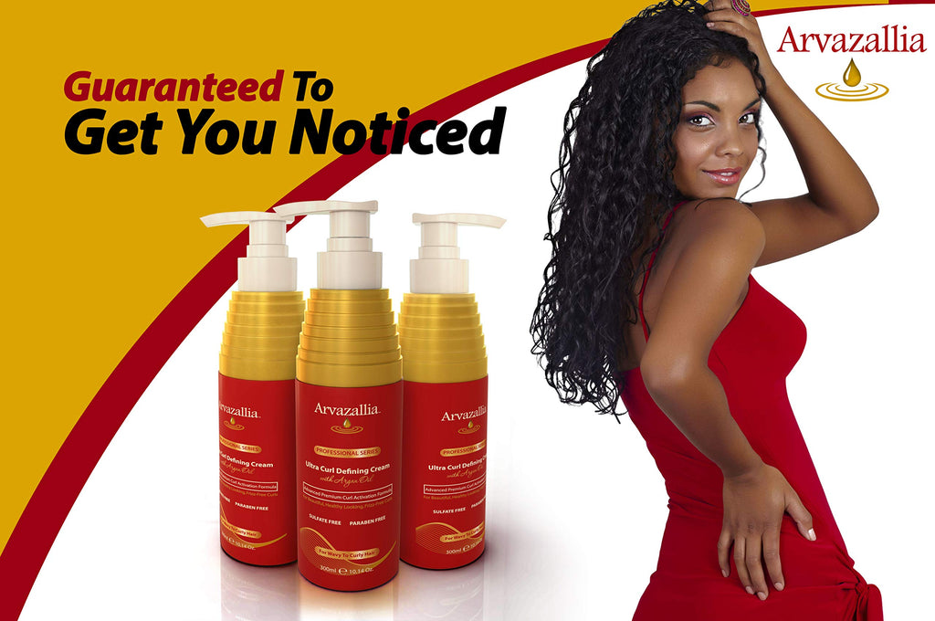 Arvazallia Ultra Curl Defining Cream with Argan Oil for Wavy & Curly Hair