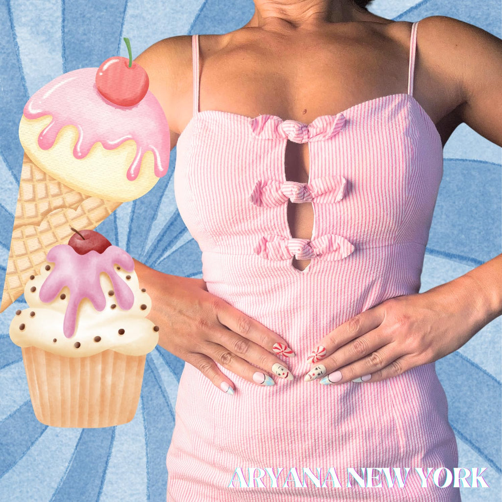 3D Handmade Press-On Nails – Medium Almond | Clown Collection | ARYANA NEW YORK