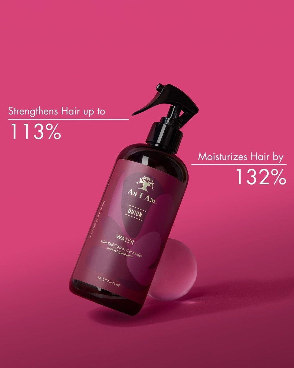 As I Am Onion Water – 16 oz with Red Onion, Ceramides & Isoquercetin for Healthy Hair Growth