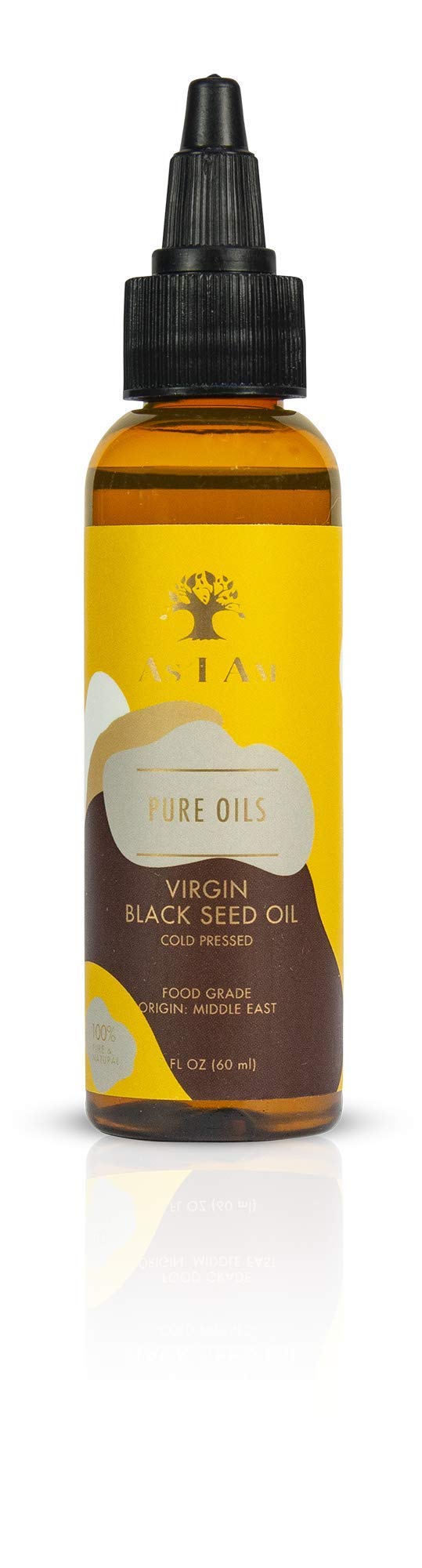 As I Am Pure Oils Virgin Black Seed Oil - 2 oz Cold-Pressed, 100% Pure Nigella Sativa