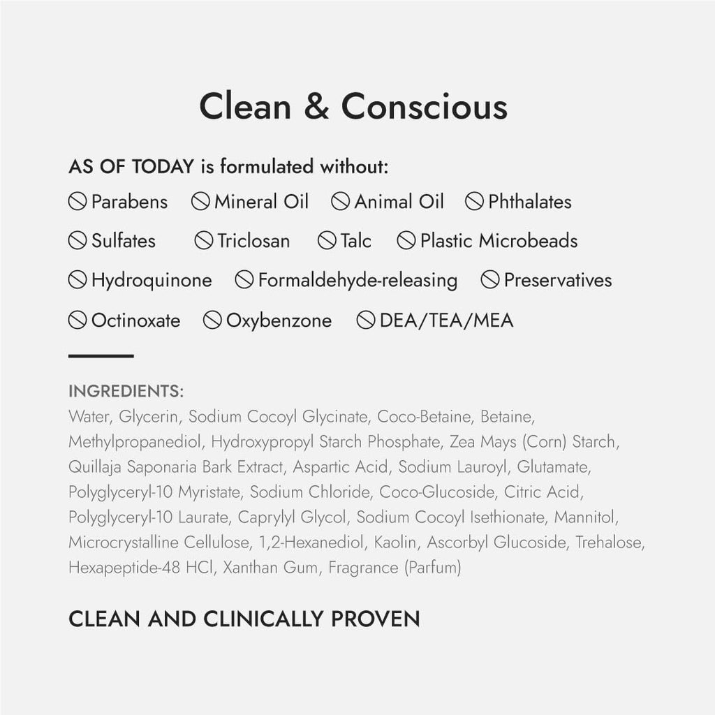 AS OF TODAY R Peptide Enzyme Cleanser – Gentle Hydrating Face Wash, 3.3 oz