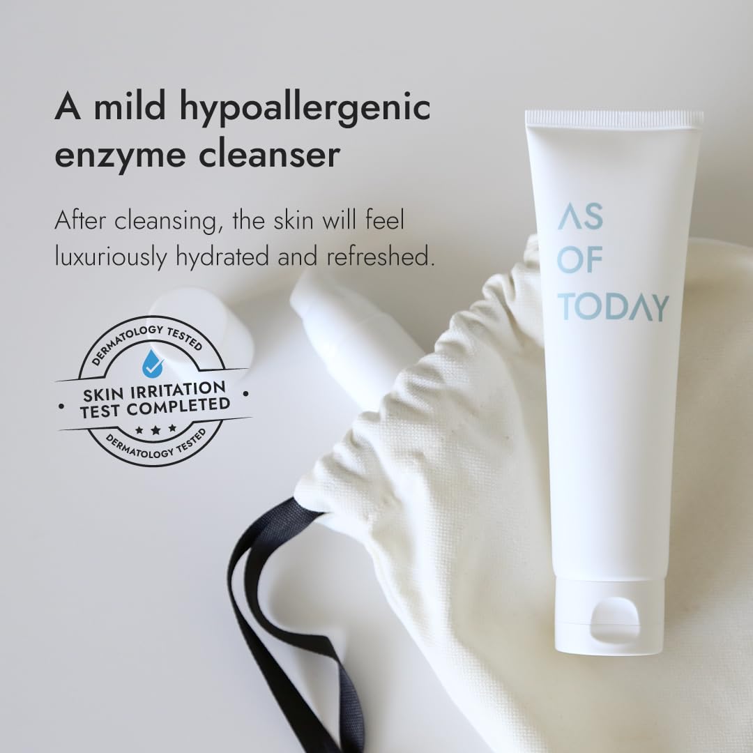 AS OF TODAY R Peptide Enzyme Cleanser – Gentle Hydrating Face Wash, 3.3 oz