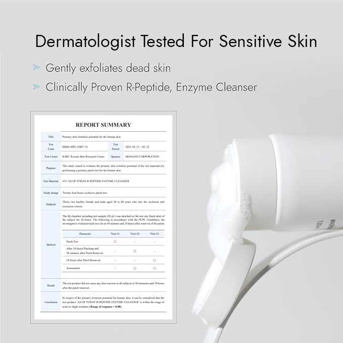 AS OF TODAY R Peptide Enzyme Cleanser – Gentle Hydrating Face Wash, 3.3 oz
