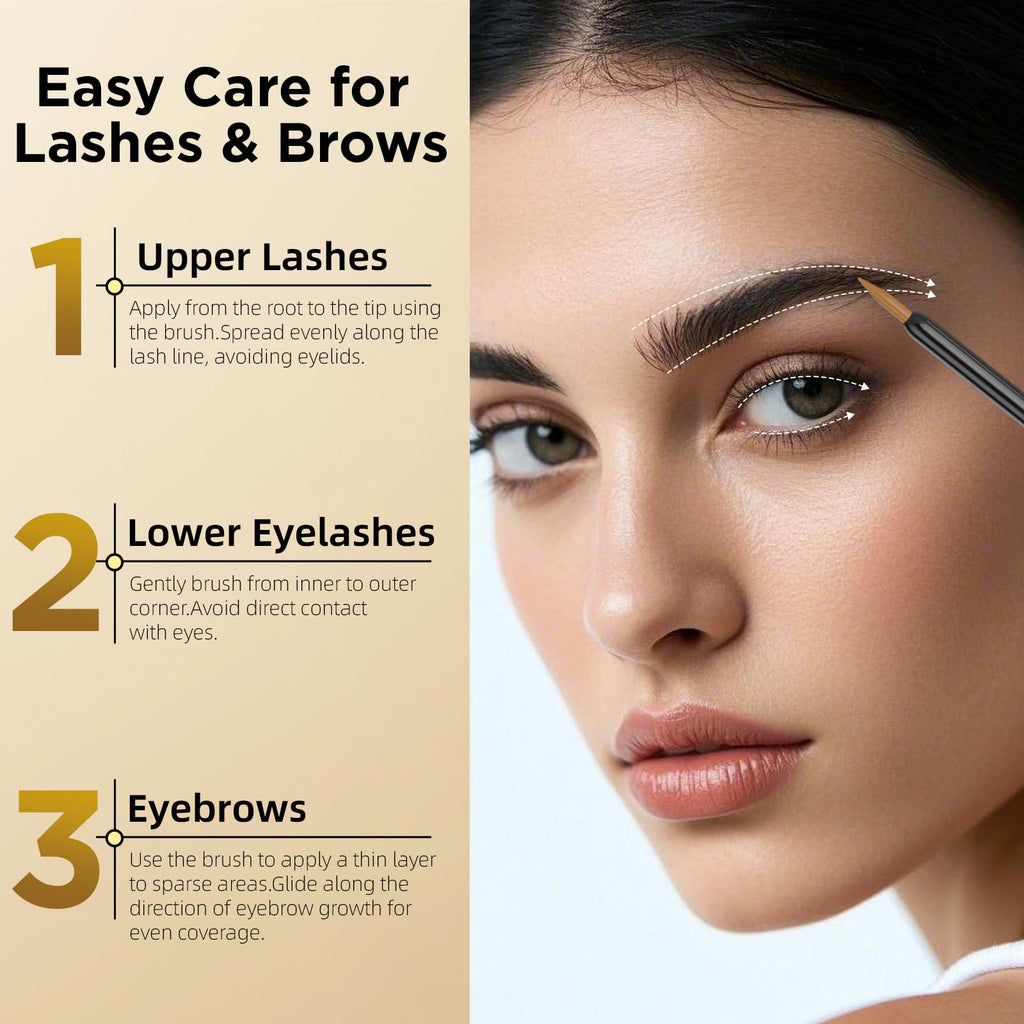 ASAMO Pure Gold Eyelash & Eyebrow Growth Serum – 15 Plant Extracts