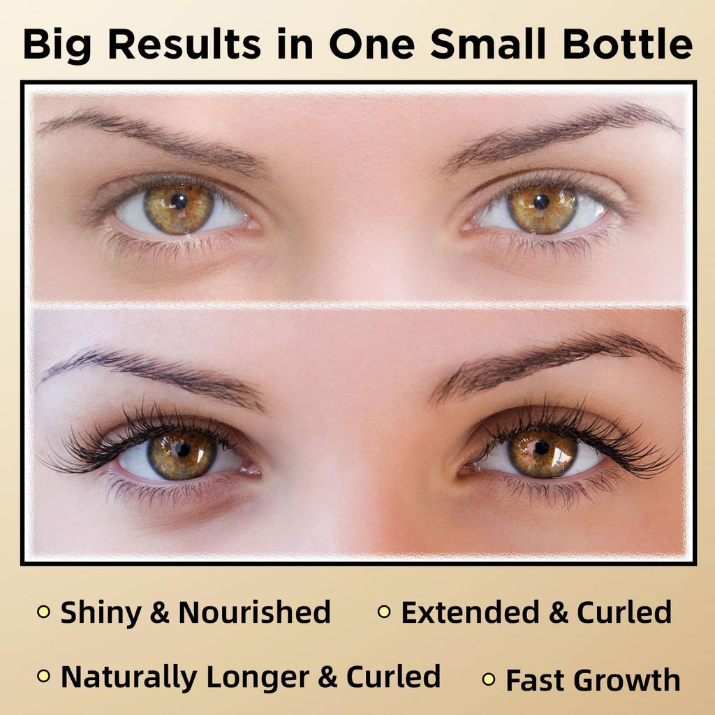 ASAMO Eyelash & Eyebrow Growth Serum – 15 Plant Extracts, Oil-Free, Hypoallergenic