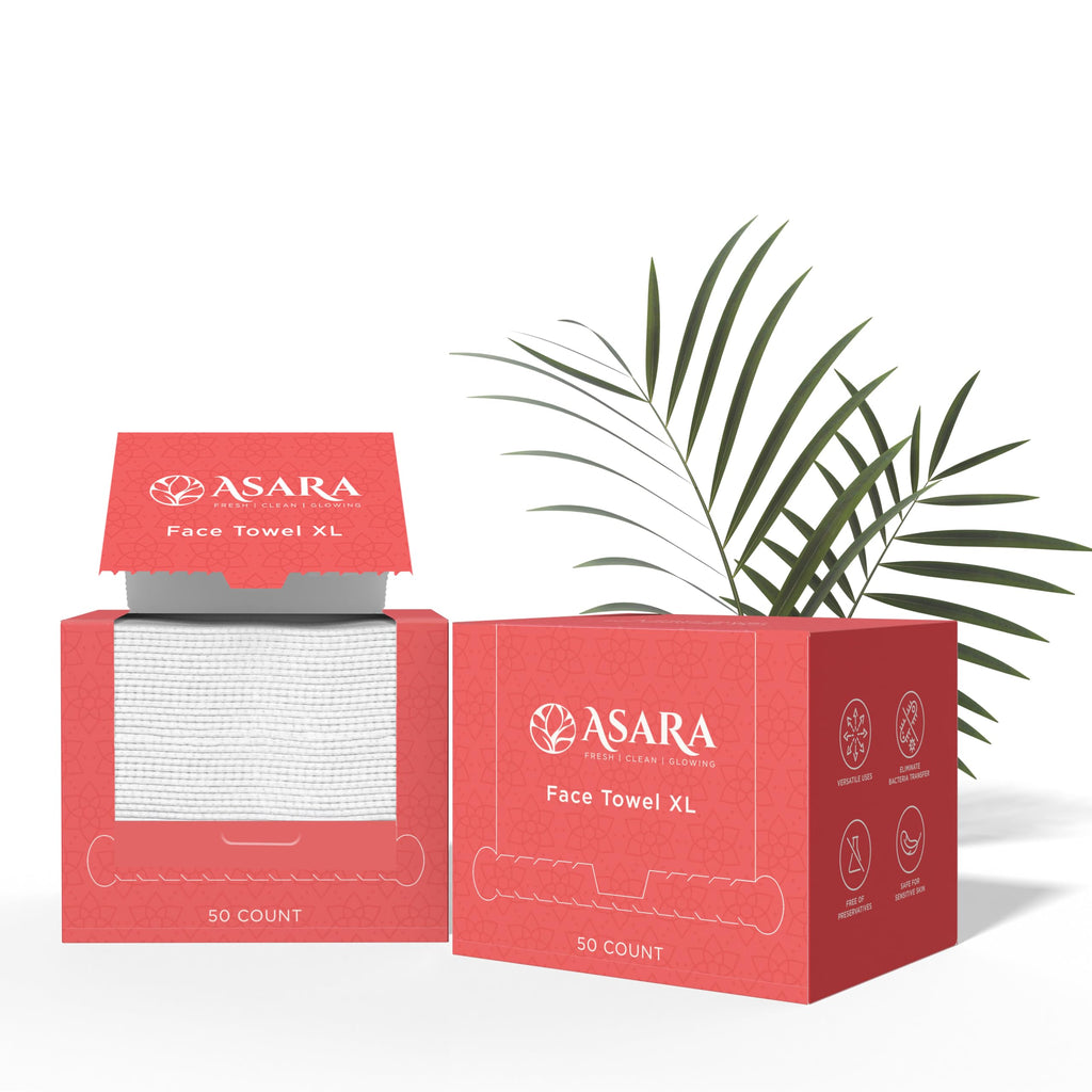 ASARA NEW YORK PROBIOTIC SKIN SCIENCE Clean Face Towels XL – Water-Activated Makeup Remover Wipes