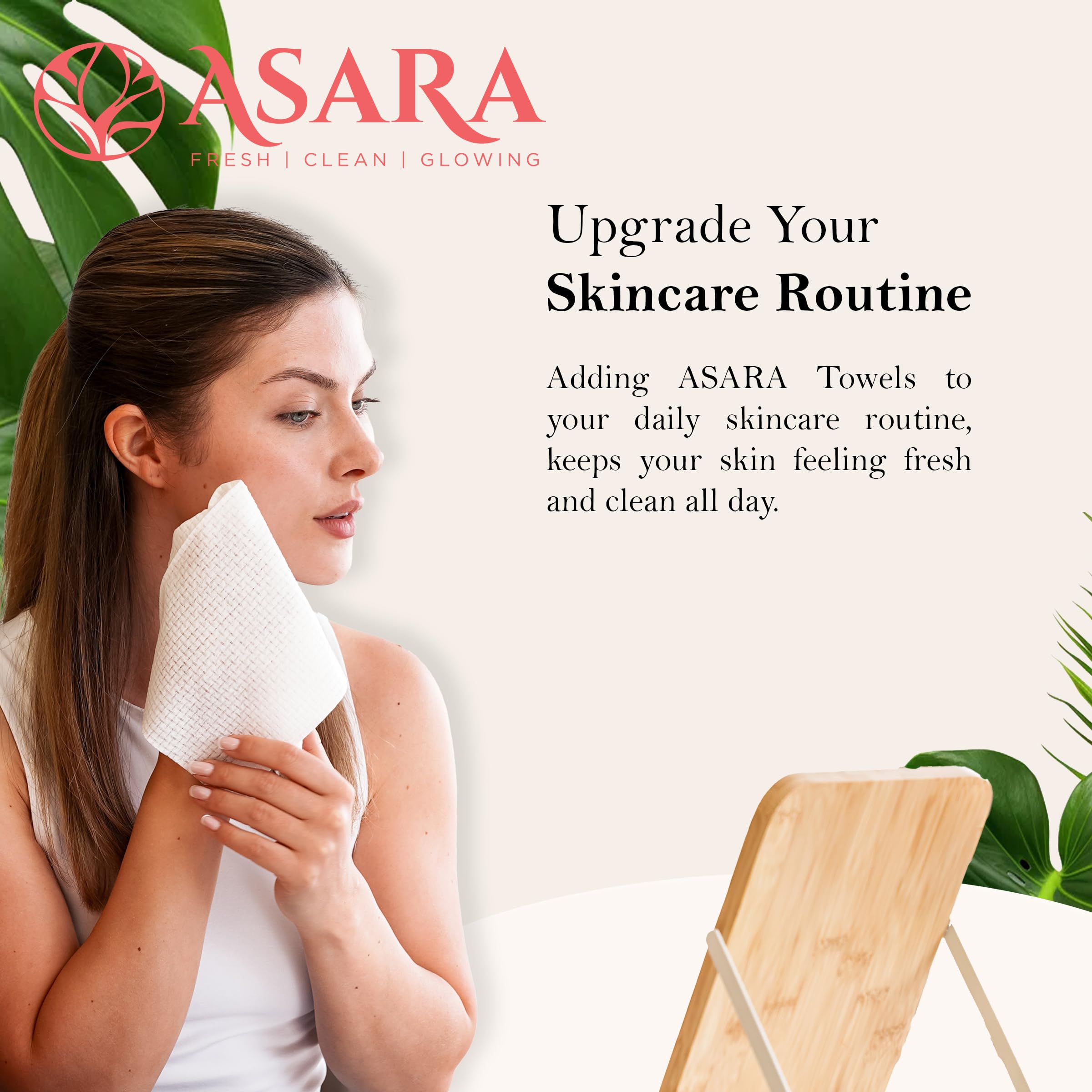 ASARA NEW YORK PROBIOTIC SKIN SCIENCE Clean Face Towels XL Wipes – Water-Activated Makeup Remover, Sensitive Skin, Organic Vegan Biodegradable | 100 Count