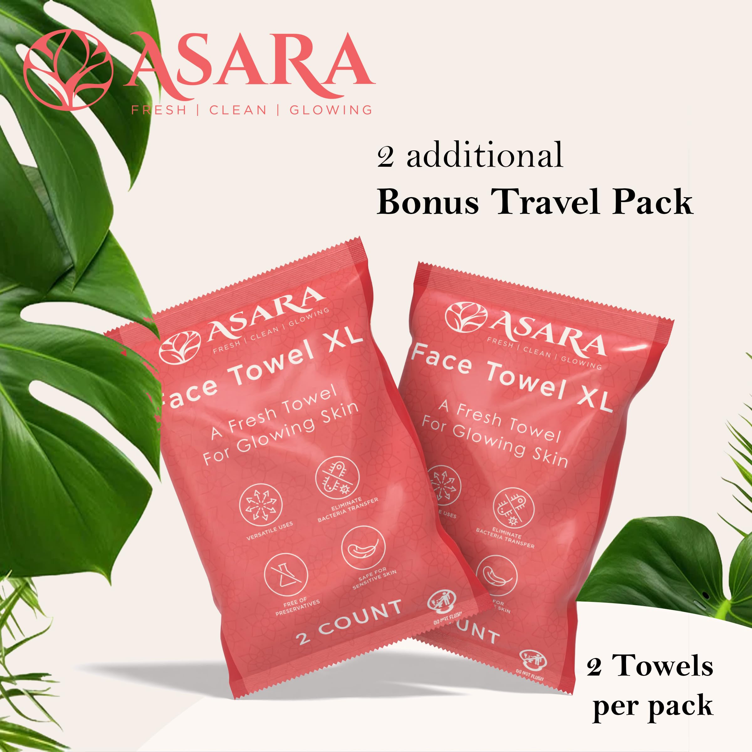 ASARA NEW YORK PROBIOTIC SKIN SCIENCE Clean Face Towels XL Wipes – Water-Activated Makeup Remover, Sensitive Skin, Organic Vegan Biodegradable | 100 Count