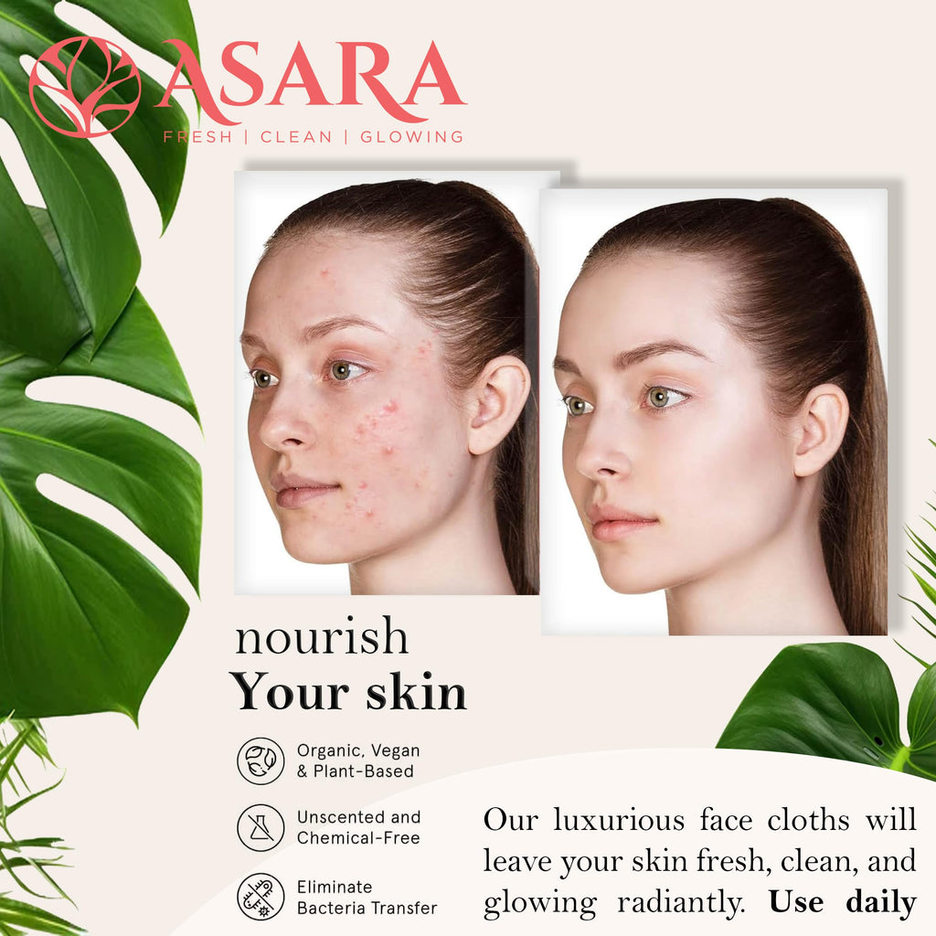 ASARA NEW YORK PROBIOTIC SKIN SCIENCE Clean Face Towels XL Wipes – Water-Activated Makeup Remover, Sensitive Skin, Organic Vegan Biodegradable | 100 Count