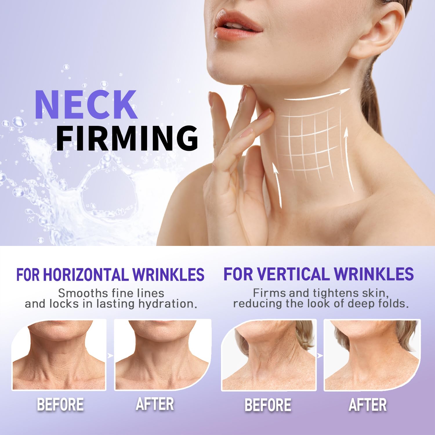 Ashania Korean Neck Firming Cream – Deep Neck Wrinkles, Loose Skin, & Décolleté Care | Peptide & Adenosine with Hyaluronic Acid