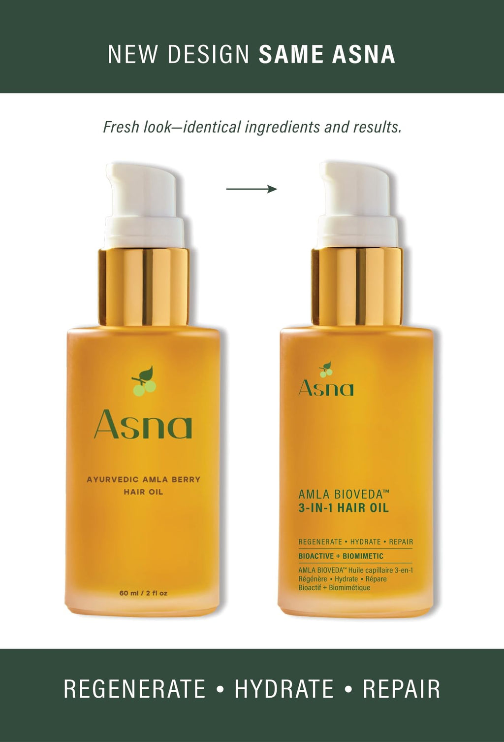 Asna Amla BioVeda 3-in-1 Hair Oil – Organic Scalp Hydration, Frizz Control & Growth