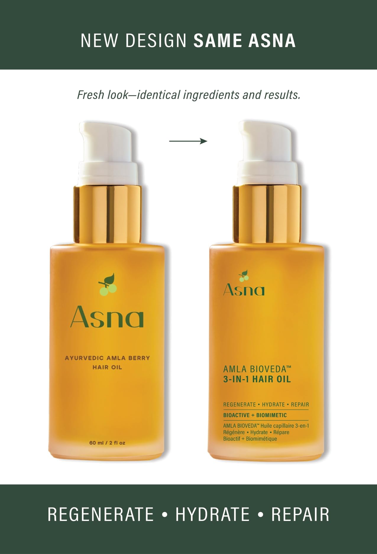 Asna Amla BioVeda 3-in-1 Hair Oil – Organic Scalp Hydration, Frizz Control & Growth