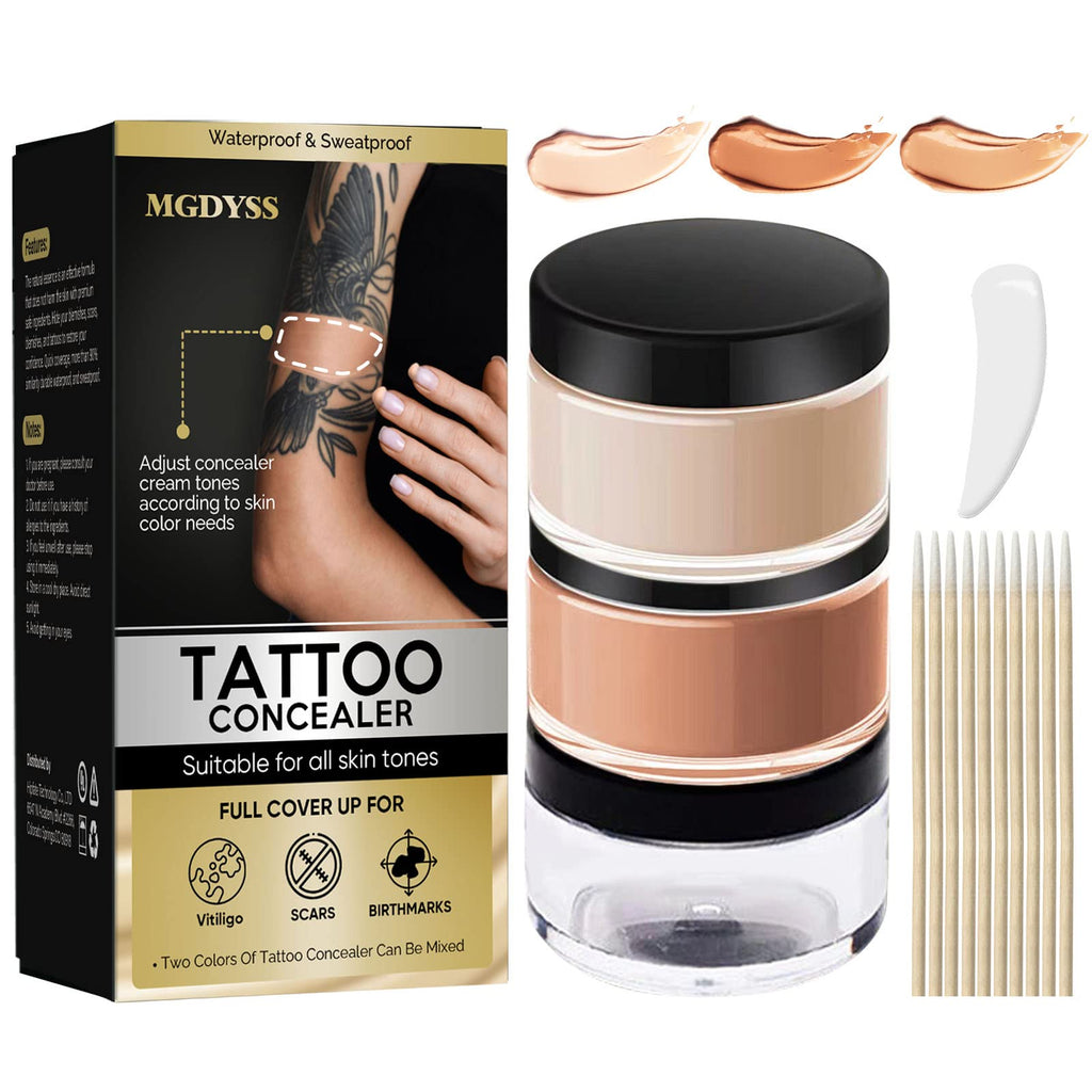 Asomooh Tattoo Cover-Up Concealer – Waterproof, Adjustable, Long-Lasting for Tattoos, Scars & Blemishes (1 Pack)