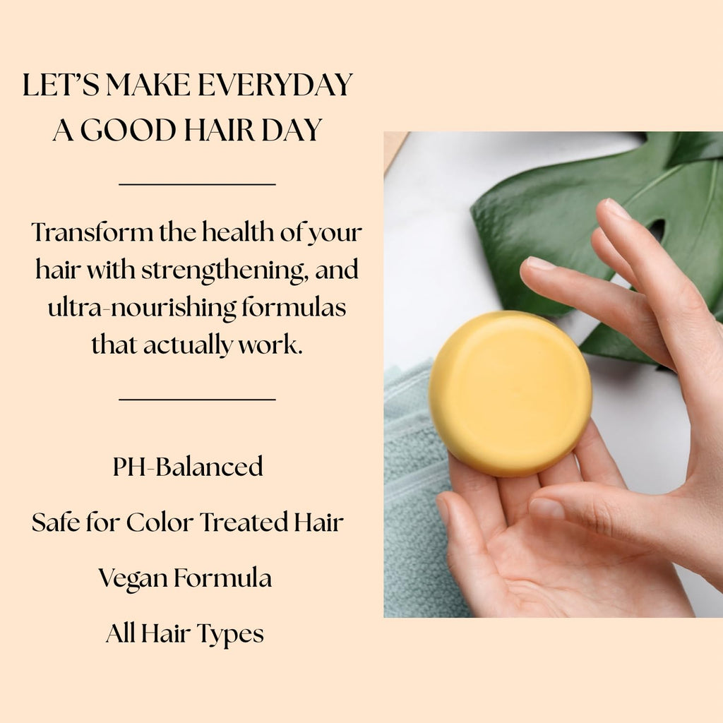 Aspen Kay Naturals Lemongrass Conditioner Bar, 2.3 oz – Organic, Sulfate-Free, Vegan